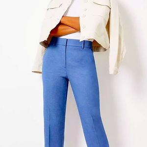 Loft High Waist Straight blue work Pant